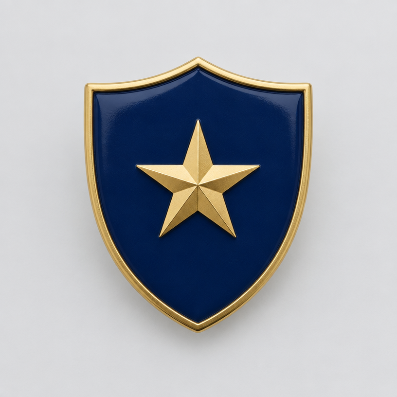 Distintivo ilustrado del grado Capitán Instructor Policial
