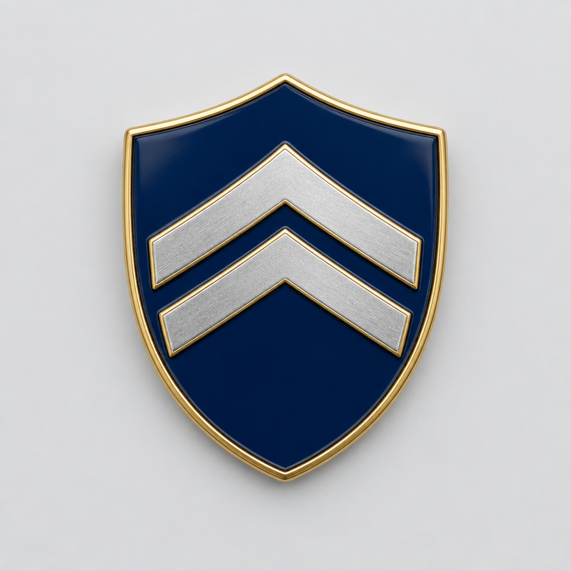 Distintivo ilustrado del grado Sargento Instructor Policial