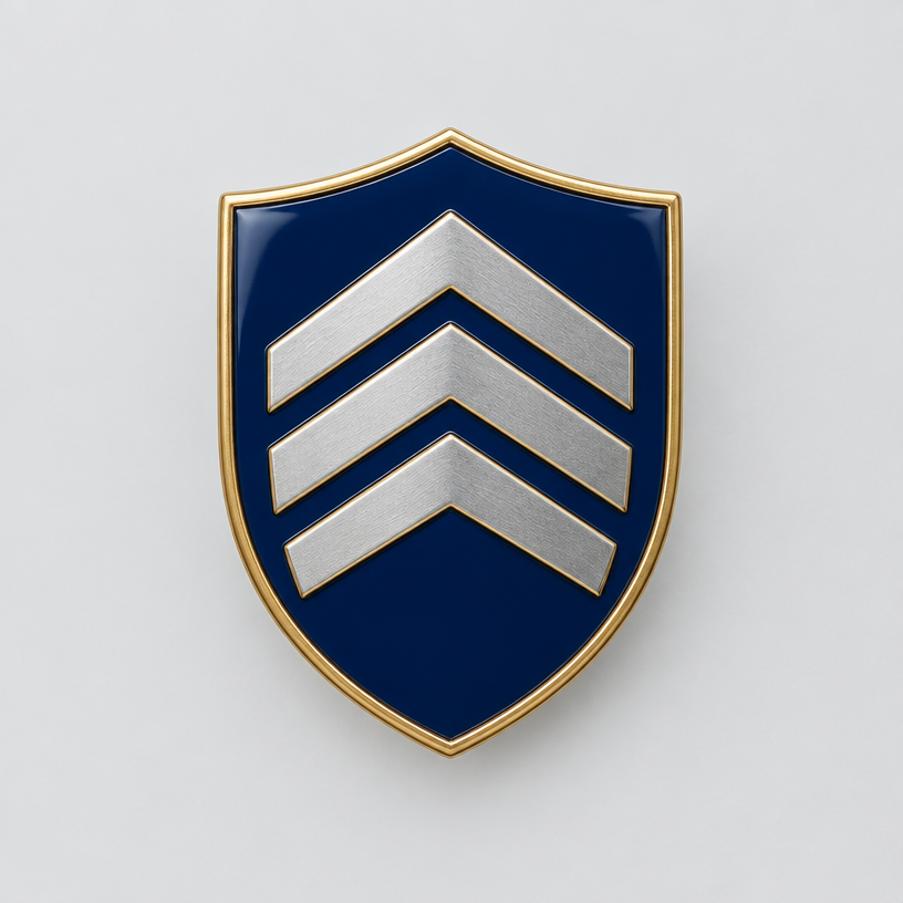 Distintivo ilustrado del grado Teniente Instructor Policial